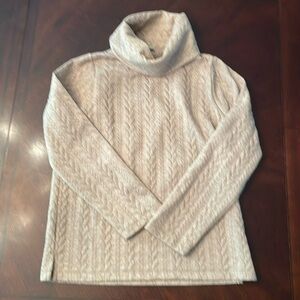 J.Crew Factory camel pattered cowl neck light weight long sleeve top size small